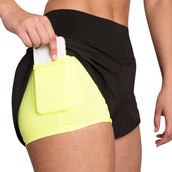 Drive Running Shorts+ Black/Yellow
