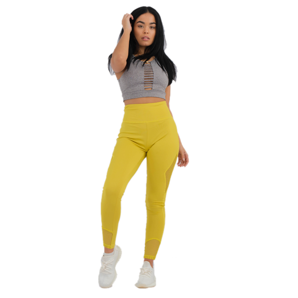 Lux Lace Leggings Yellow