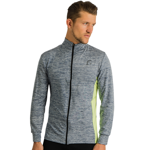 2 Tone Track Top Dark Grey/Yellow