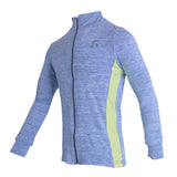 2 Tone Track Top Light Blue/Yellow