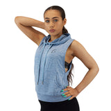 Sleeveless Hoodie Blue