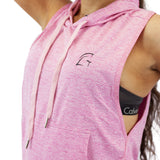 Sleeveless Hoodie Pink