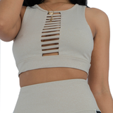 Metro Sports Bra Beige