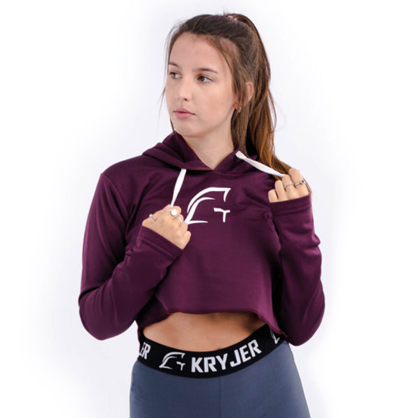 Cropped Hoodie Wine