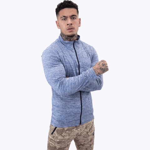 2 Tone Track Top Light Blue/Yellow